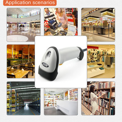 Long Range Scan RS232 Barcode Scanner / USB Handheld Scanner For Coffee Shops